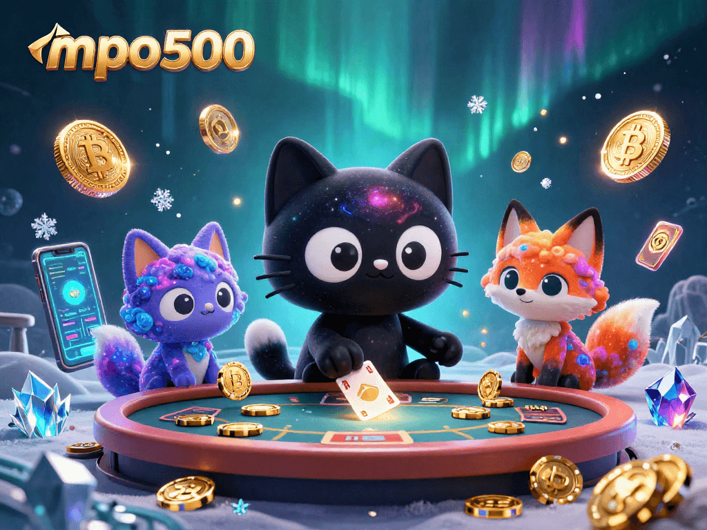Taruhan seru di mpo500 dengan kucing lubang hitam dan nebula rubah yang mengumpulkan chip emas.
