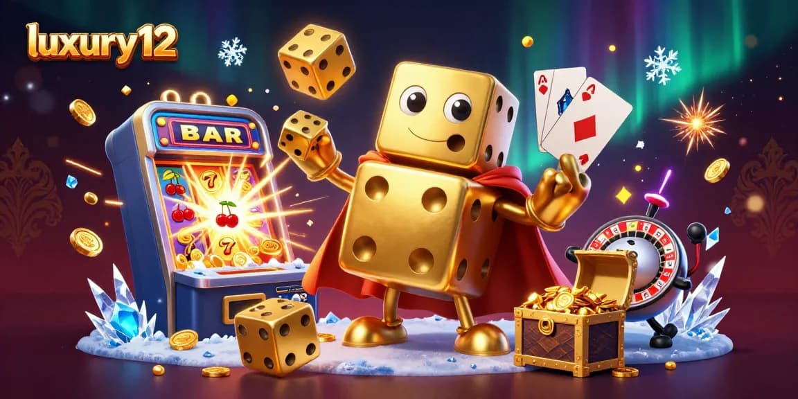 Luxury12's dazzling slots come alive with rich gold visuals and vibrant casino action.