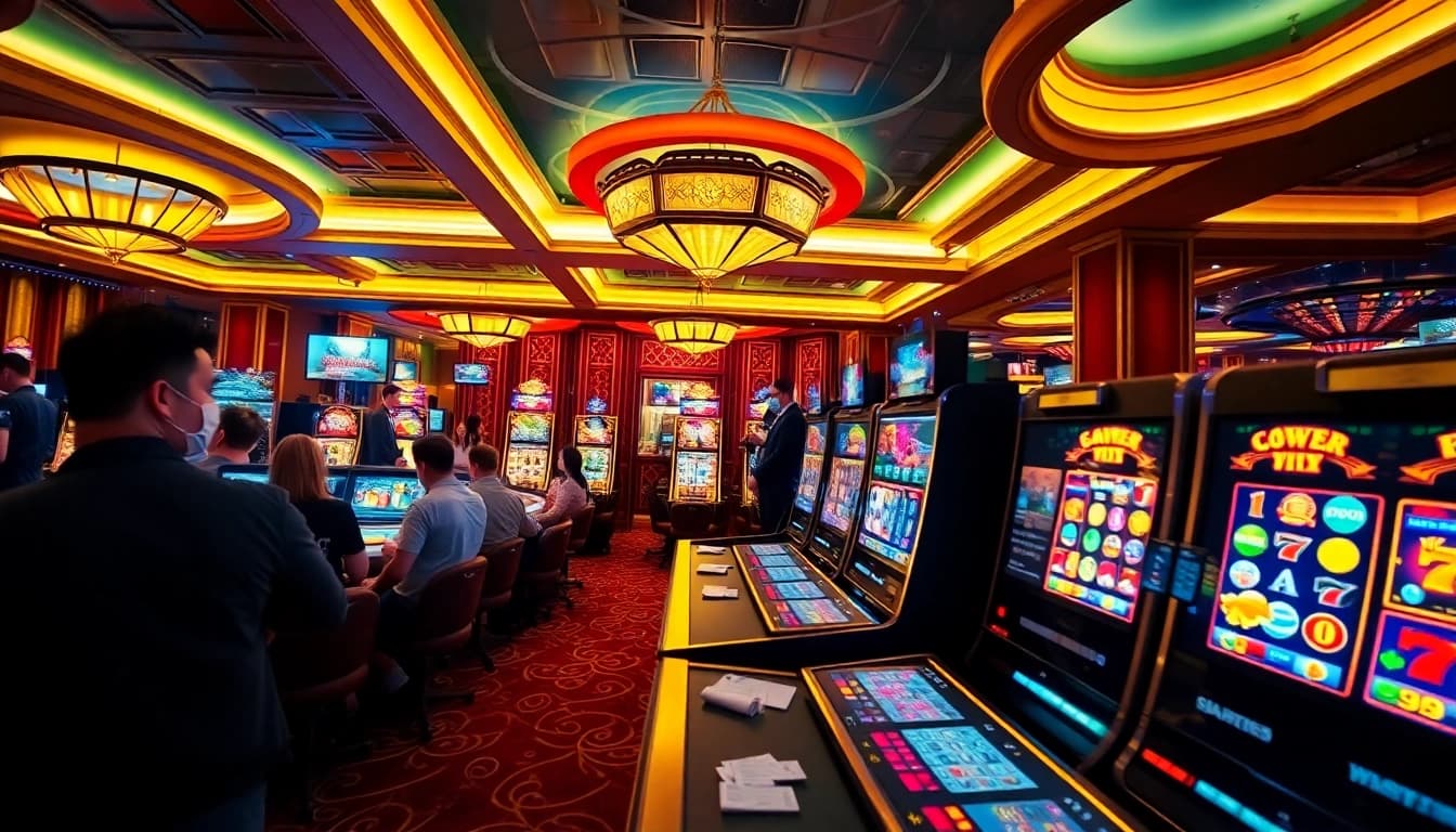 Engage in thrilling gameplay at trusted nama nama situs judi slot online with vibrant machines and a luxurious casino ambiance.