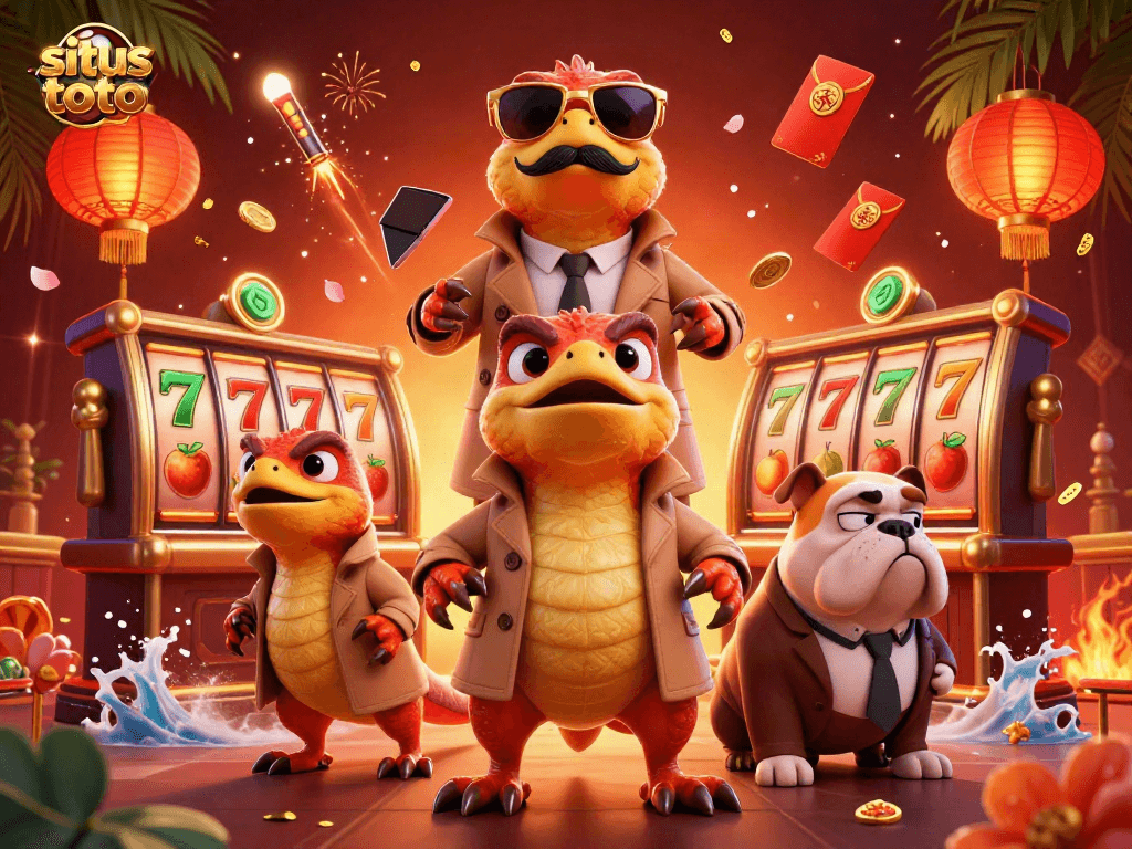 Temukan situs toto di kasino dengan tiga raptor yang menyamar dan bouncer menilai mereka.