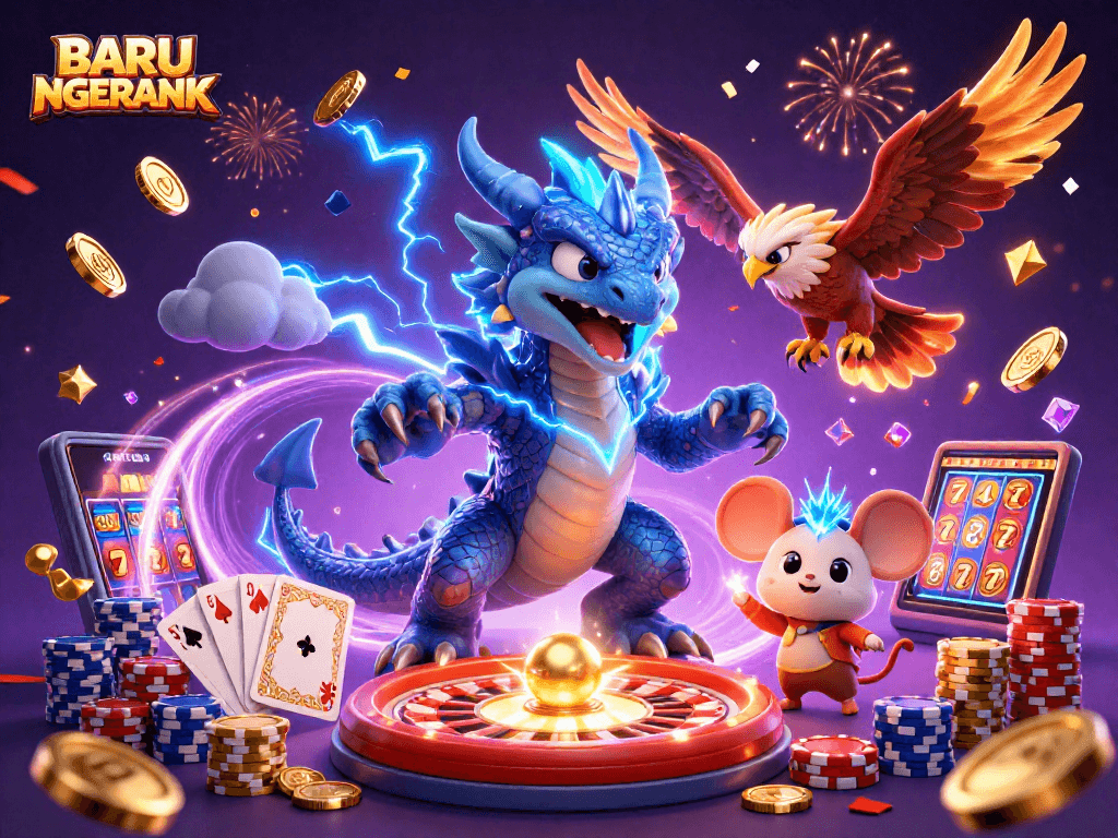 Engage with BARU NGERANK's thrilling slots experience featuring dynamic casino elements and rich visuals.