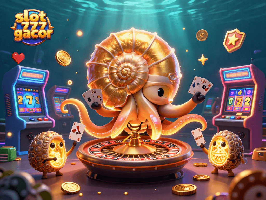 Engage with slot 777 gacor through an ultra-detailed casino-themed 3D digital illustration.