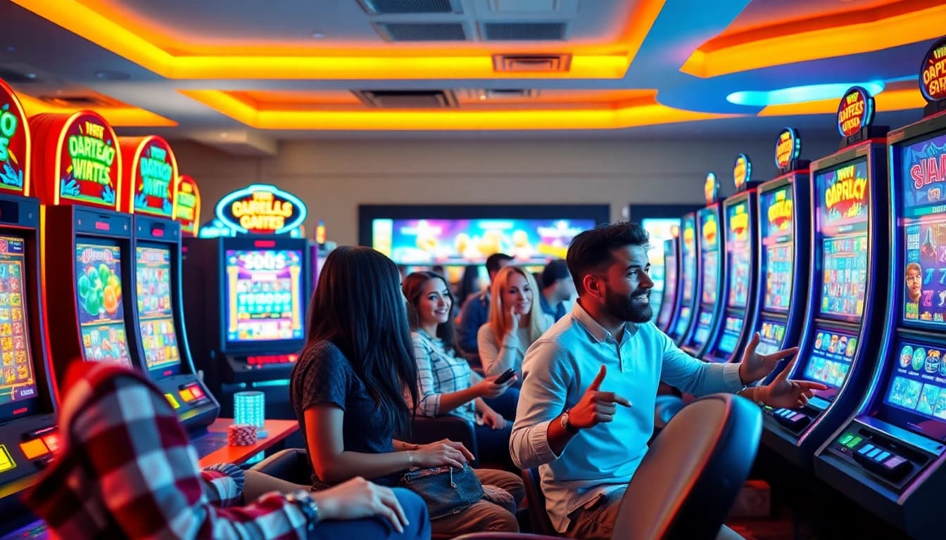 Vibrant online gaming scene featuring players enjoying slots on wonplay902 platform.