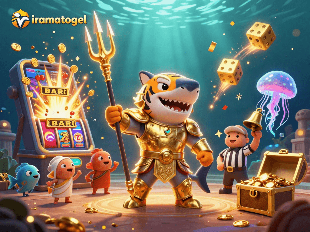 Menggandakan keberuntungan Anda dengan iramatogel melalui ilustrasi luar biasa dari hiu kartun 3D yang mengagumkan.