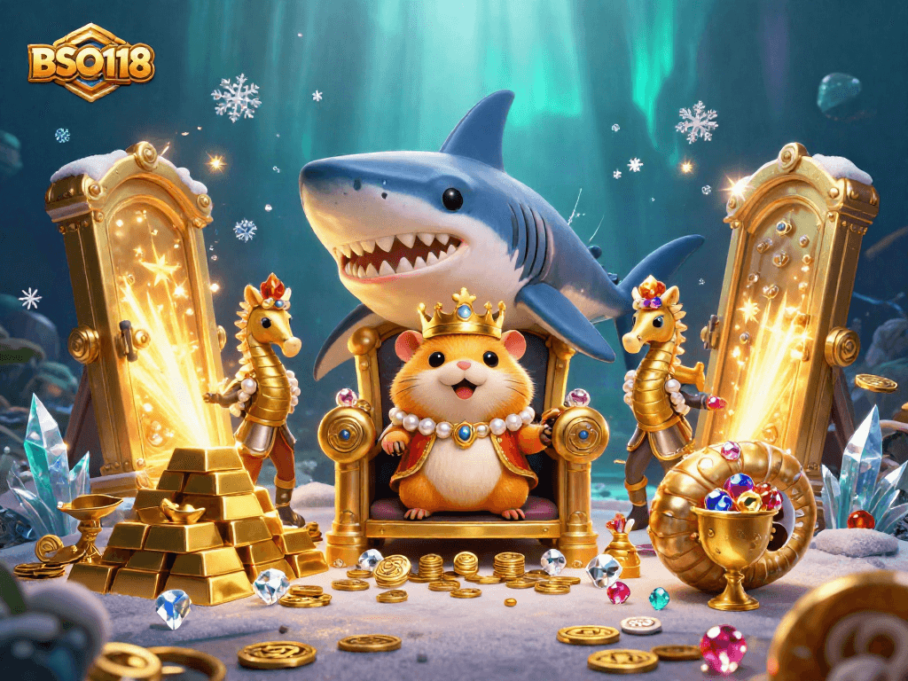 Experience the thrilling world of BSO118 with a vibrant casino-themed 3D scene.