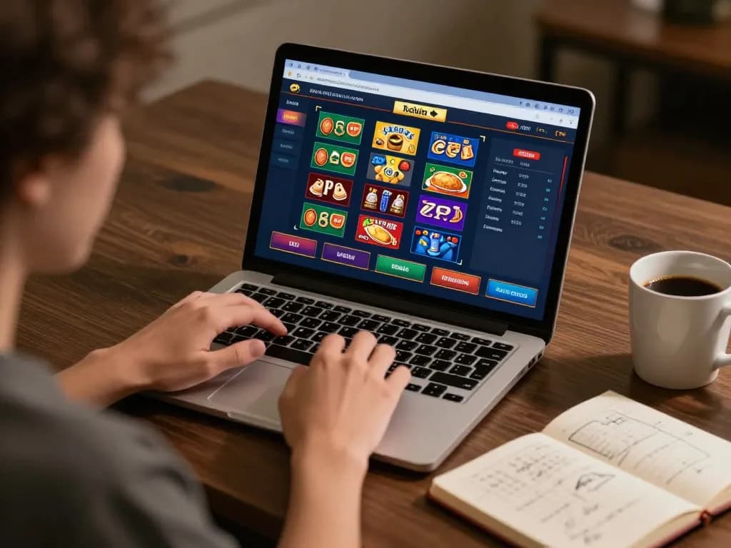 Engaging online gaming moment on link Sepuhplay with vibrant interface and cozy setup