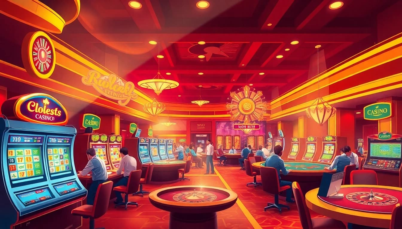 Experience the thrill of slot deposit pulsa telkomsel in a luxurious casino setting.