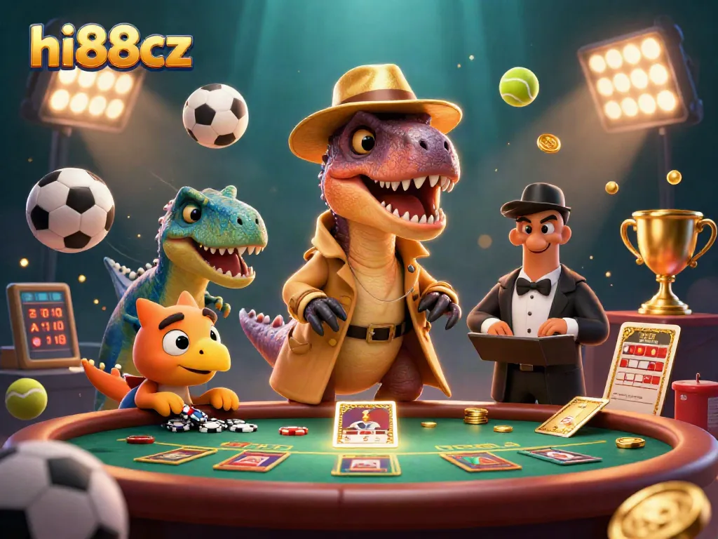 Experience thrilling wins with hi88cz's exciting casino adventure featuring energetic dino characters!