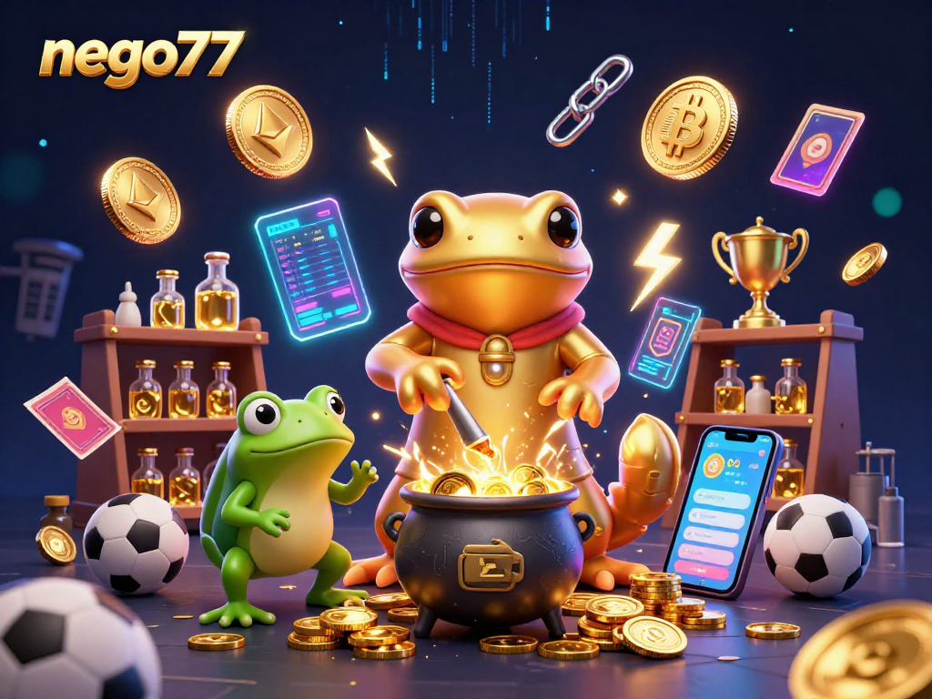 Engage with nego77's Mix Parlay betting experience highlighted in a vibrant, immersive illustration.