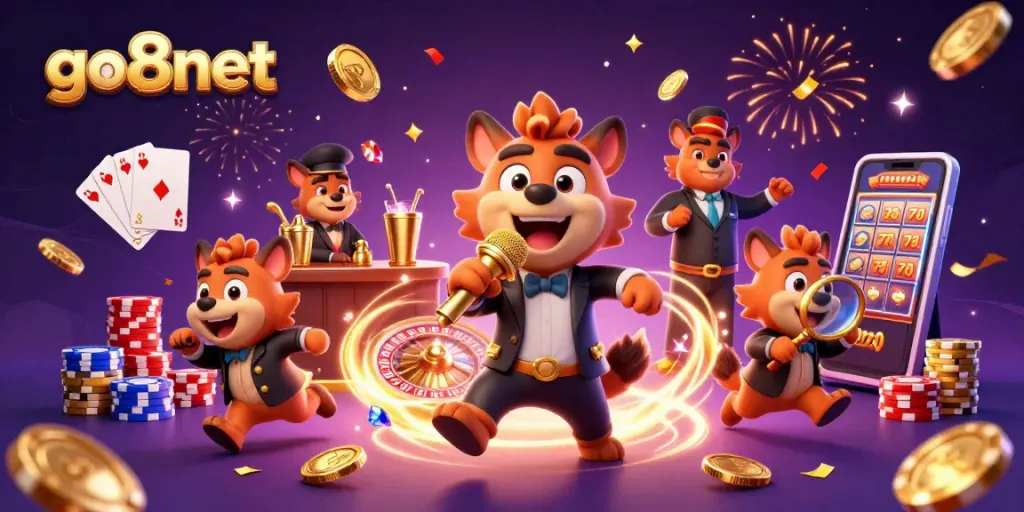 Experience the excitement of go8net with hyenas hosting a lively casino club.