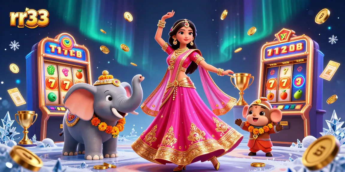 Engage with rr33's exciting slot games, featuring vibrant characters and dynamic casino elements.