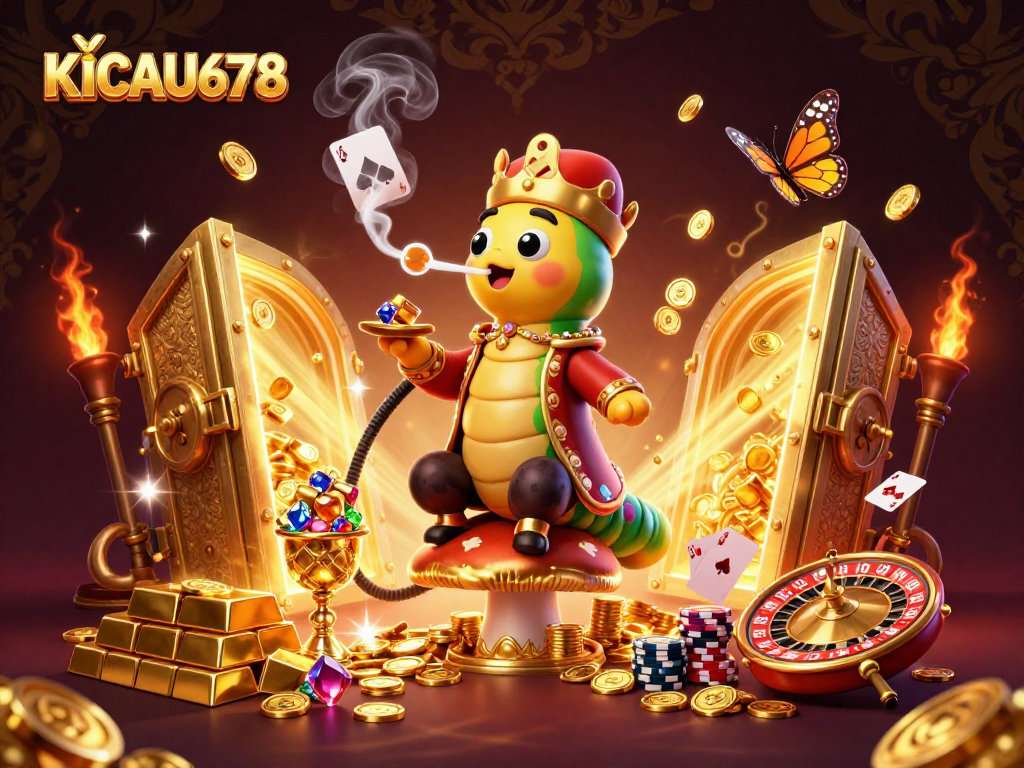 KICAU678 invites players to explore thrilling poker action surrounded by gold treasures.