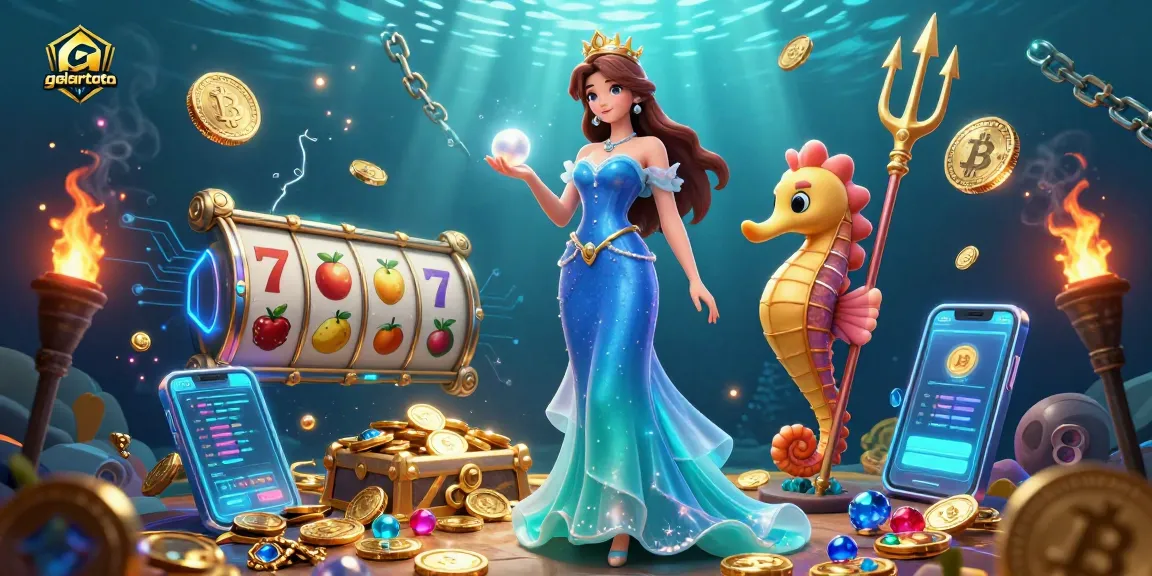 Experience thrilling slots and crypto gaming with gelartoto, featuring a captivating underwater scene.