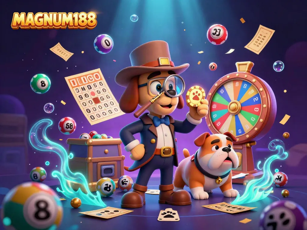 Experience MAGNUM188's thrilling lottery adventure with vibrant characters and dynamic game elements