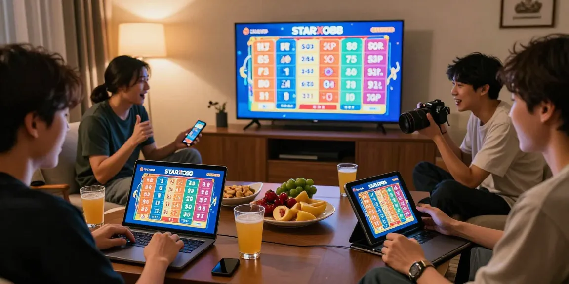 Aktivitas bermain togel online di STARXO88 dengan teman di ruang tamu yang nyaman.