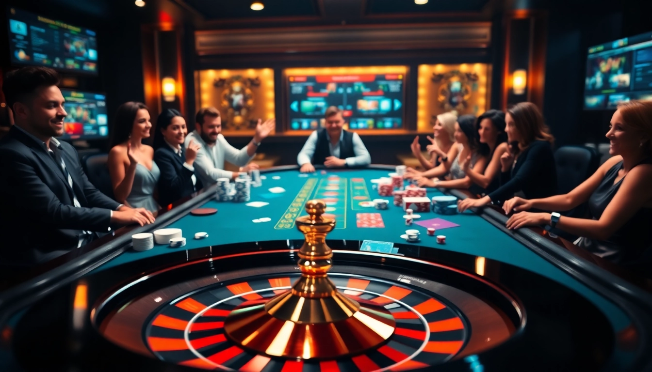 Rasakan sensasi menang di kasino mewah, menonjolkan Datuk Win dengan keping poker dan rolet.
