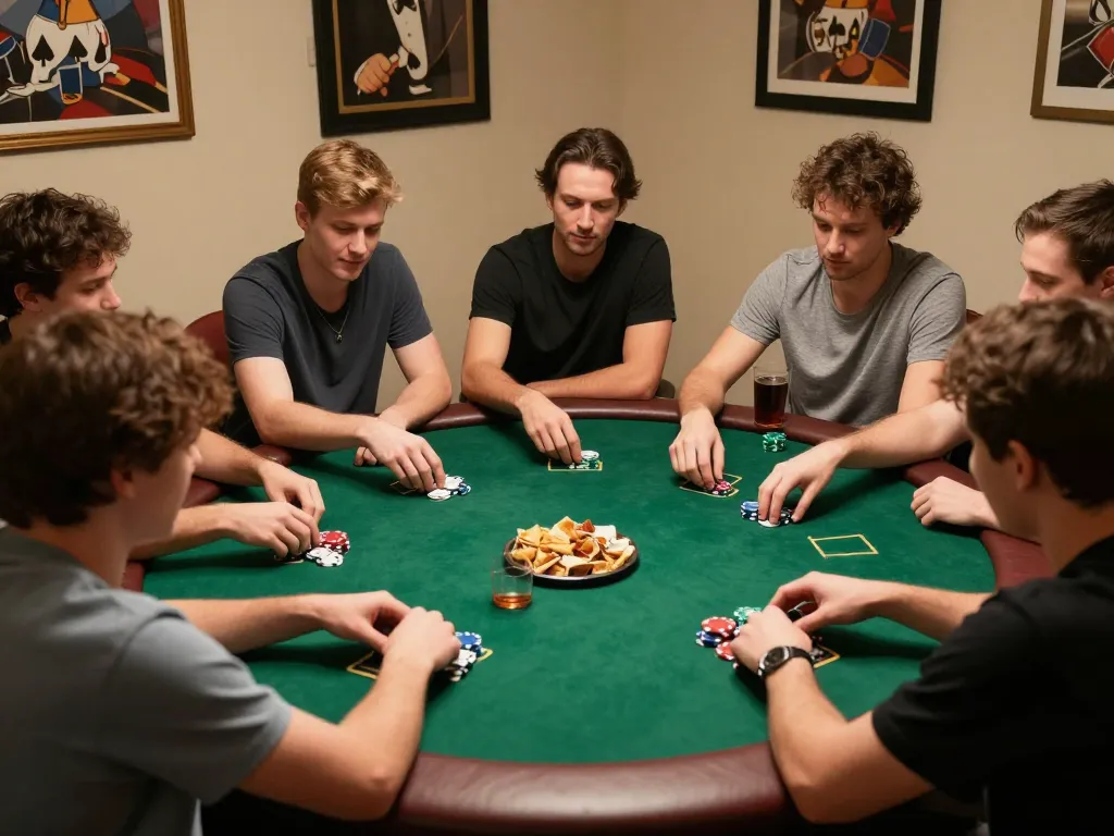 Ikuti permainan kartu yang mendebarkan di rumah dengan strategi poker alternatif deluna4d, teman-teman menikmati malam permainan.