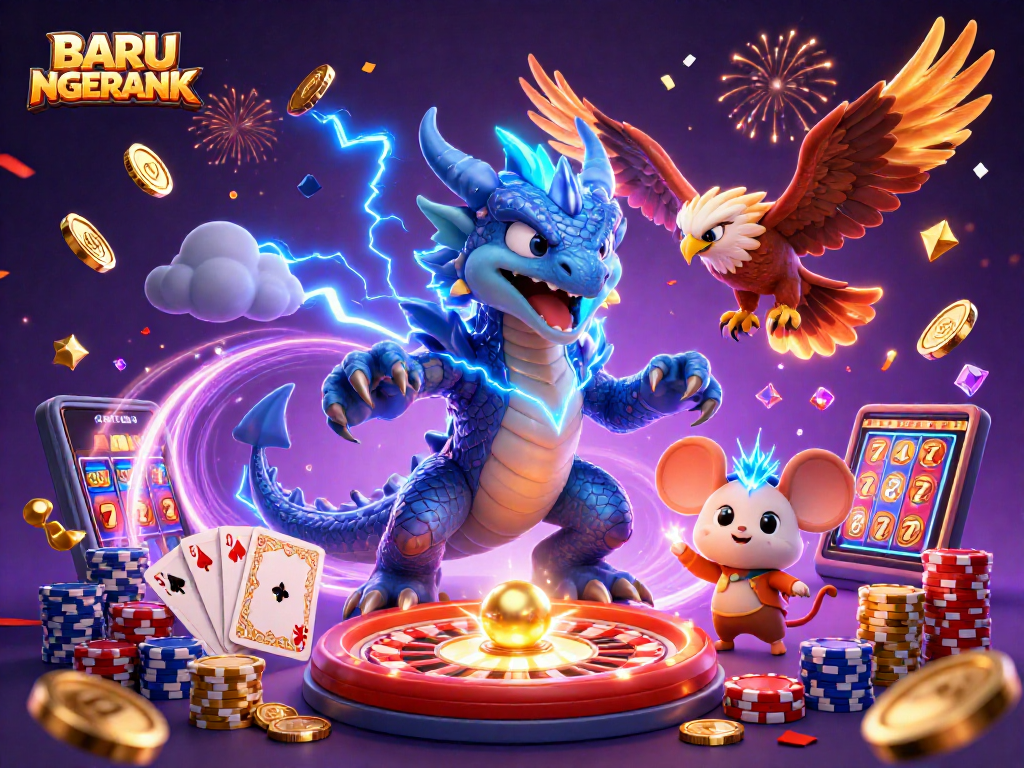 Engage with BARU NGERANK's thrilling slots experience featuring dynamic casino elements and rich visuals.