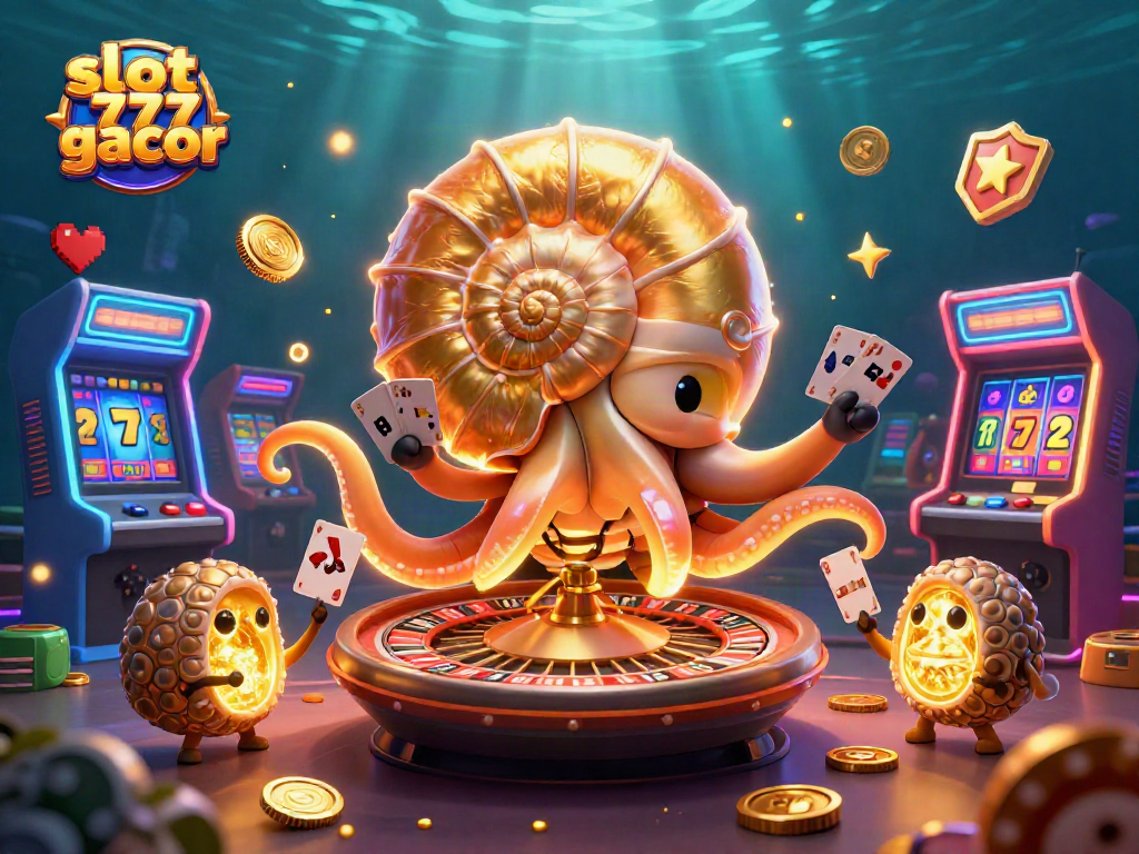 Engage with slot 777 gacor through an ultra-detailed casino-themed 3D digital illustration.