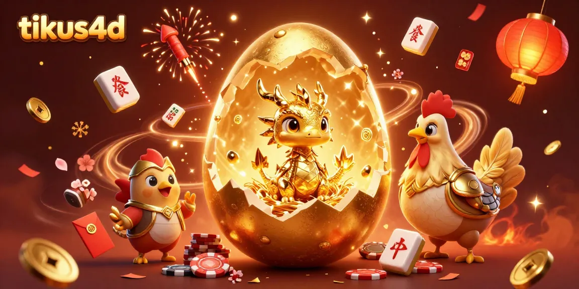 TIKUS4D enchanting platform for online gaming showcasing golden dragon and poker chips