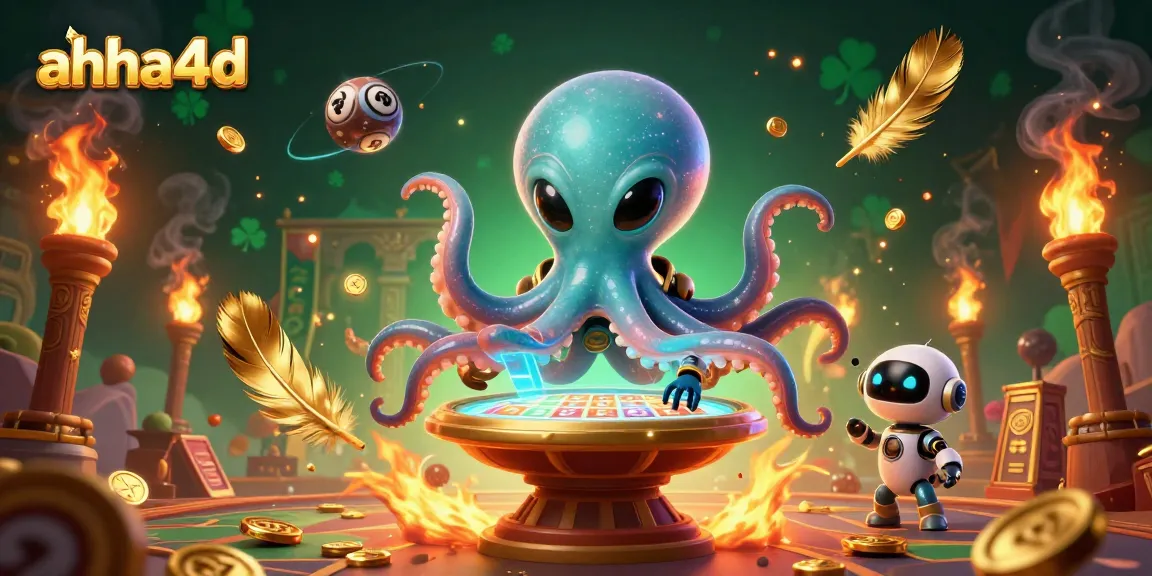Engage with exciting lottery gaming on ahha4d, featuring a vibrant alien-themed illustration.