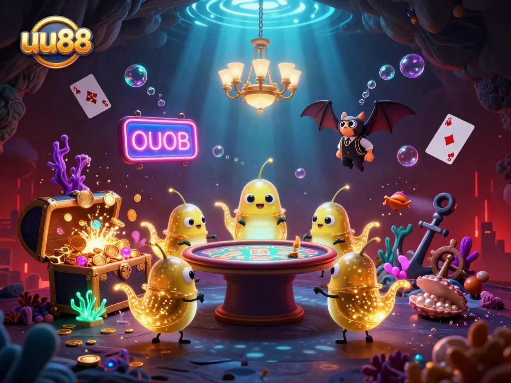 Engage with the uu88 online casino experience filled with dynamic glowworm characters and underwater treasures.