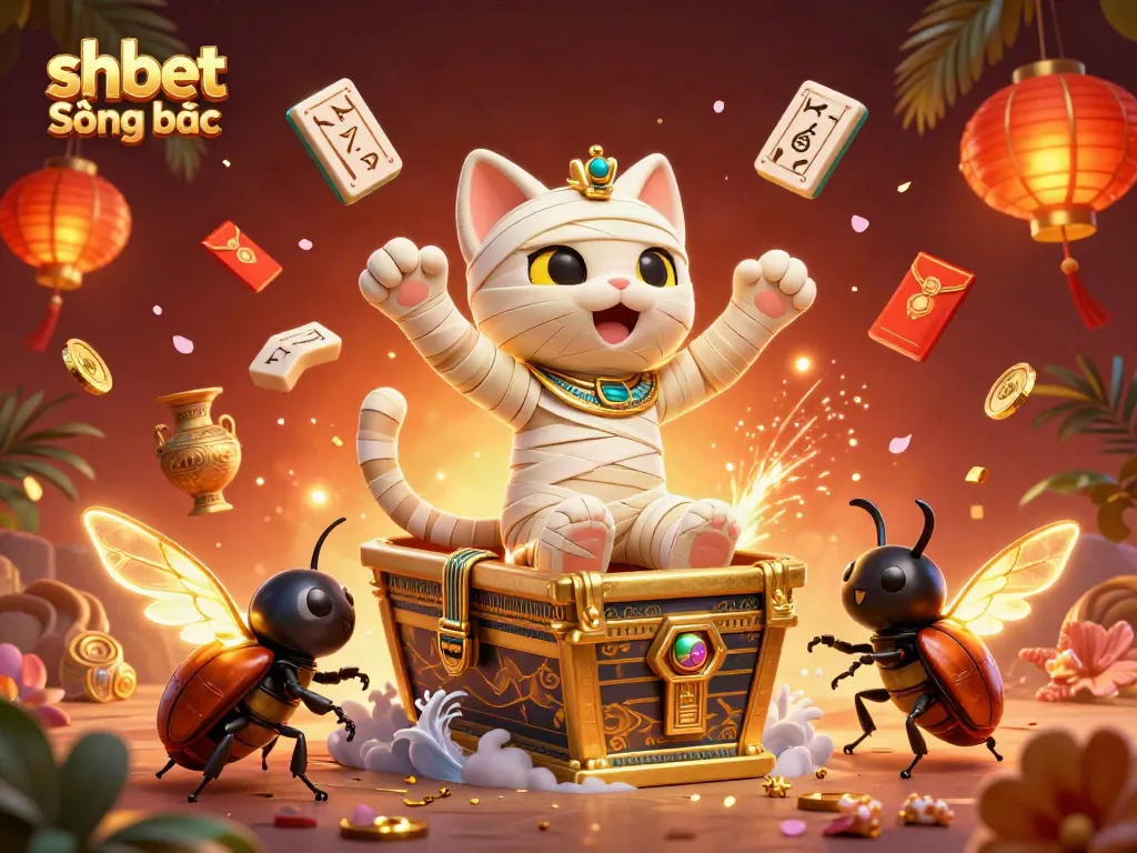 Experience the fun at shbet Sòng bạc with Egyptian-themed characters and rich casino elements.