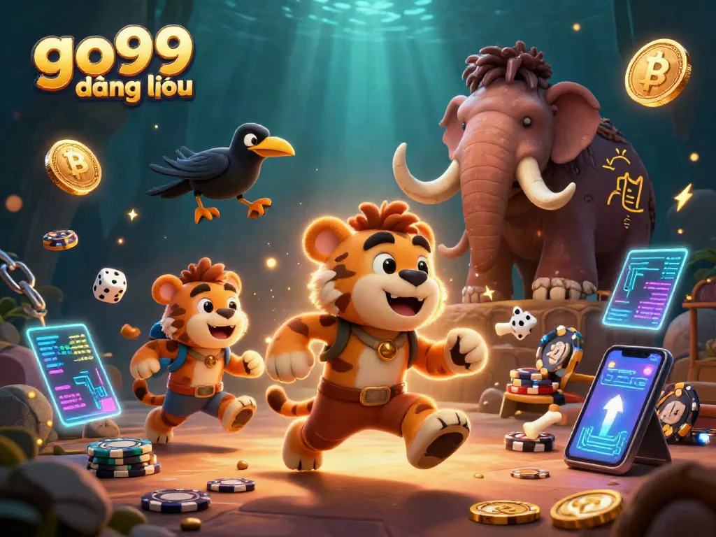 Engage with go99 đăng nhập at the vibrant prehistoric casino featuring unique characters and crypto elements.