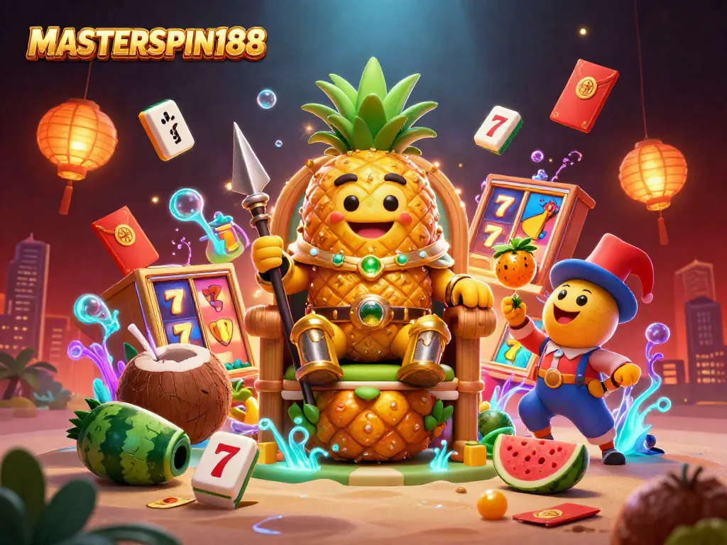 Spin to win at MASTERSPIN188 with vibrant slots, golden creatures, and exciting action.