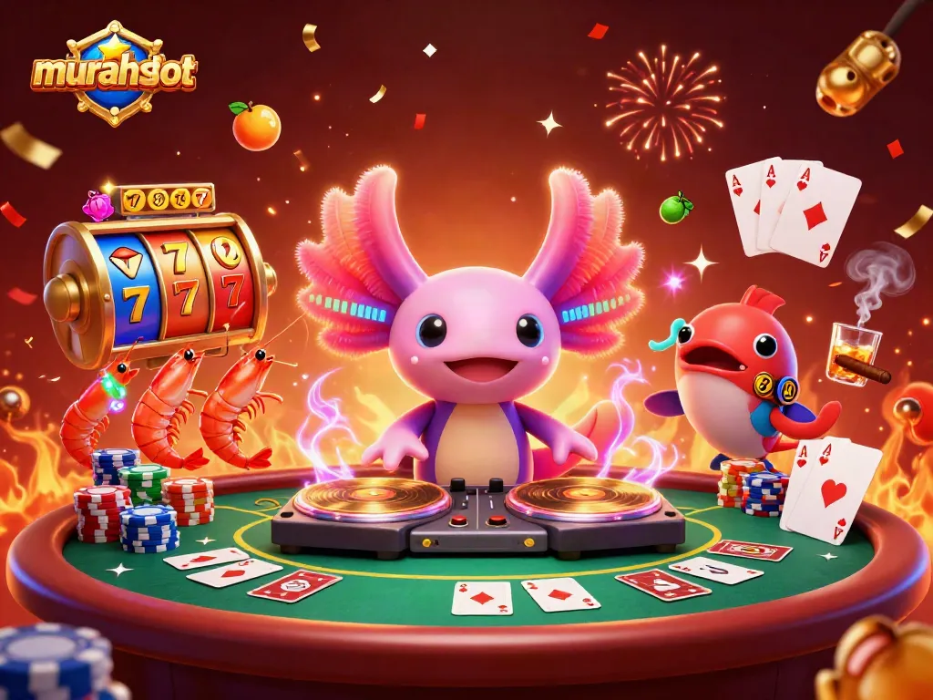 Experience the thrilling murahslot gameplay with vibrant slot reels and dynamic characters in action.