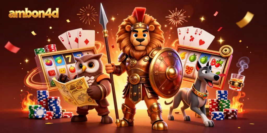 Spin to win with ambon4d's thrilling slot action featuring colorful symbols and jackpot excitement.