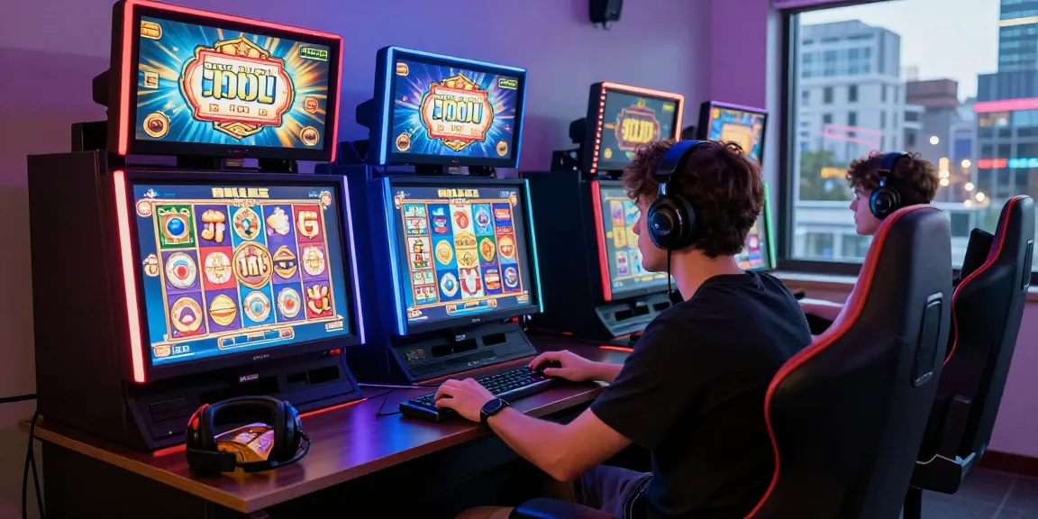 Exciting online slot experience with player engaging on dual screens