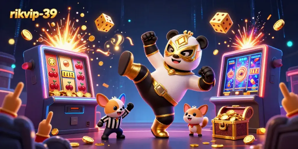 Players enjoy exciting games on rikvip-39 with vibrant characters and casino elements.