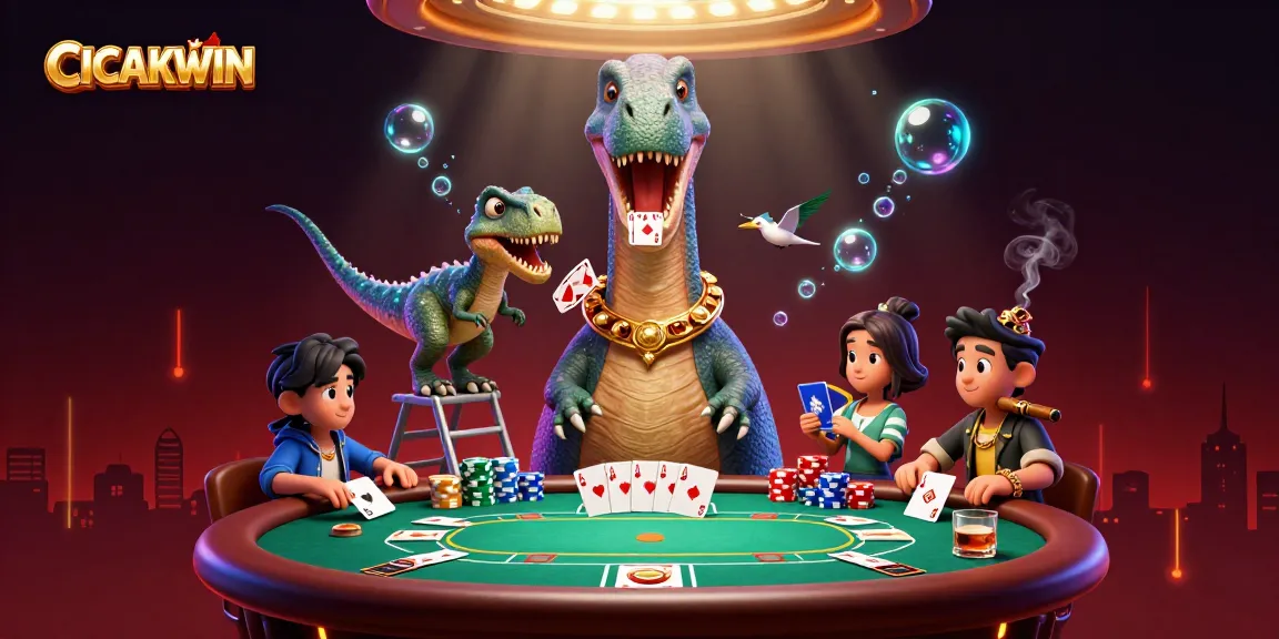 CICAKWIN offers thrilling card games with a fun atmosphere featuring giant interactive characters.