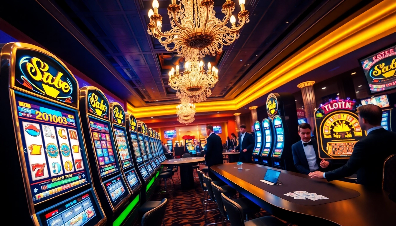 A player wins on slot88 machines in a luxurious casino, surrounded by vibrant lights and lively action.