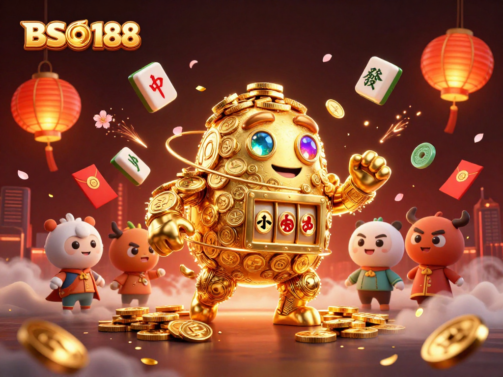 Activate excitement with BSO188, showcasing the golden golem and casino elements in a dynamic scene.