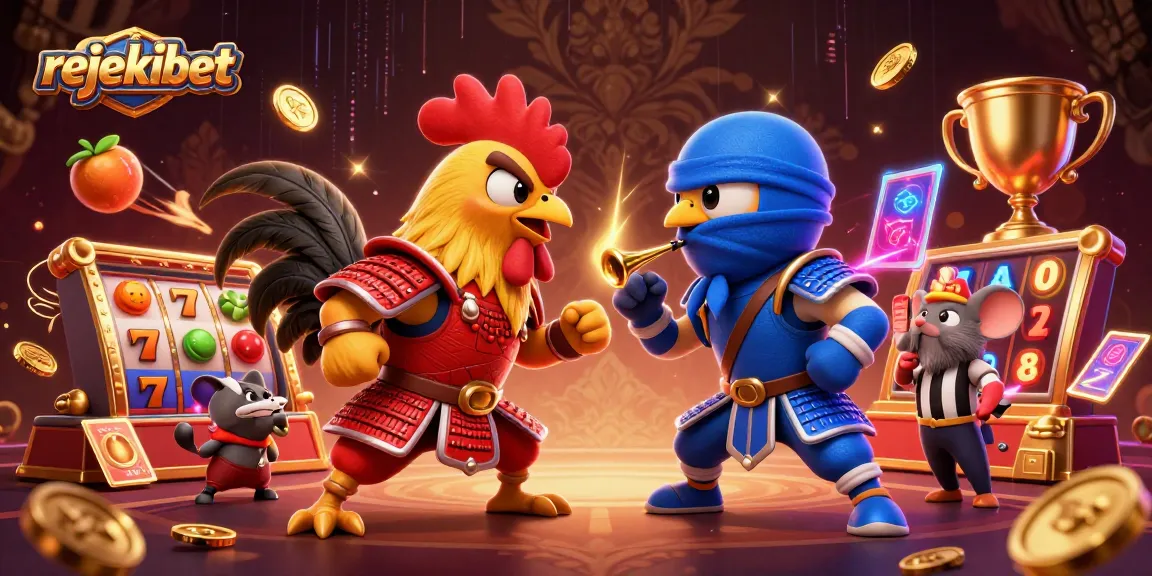 Compete to win big with rejekibet at an electrifying online casino showdown featuring fighting roosters and slot games.