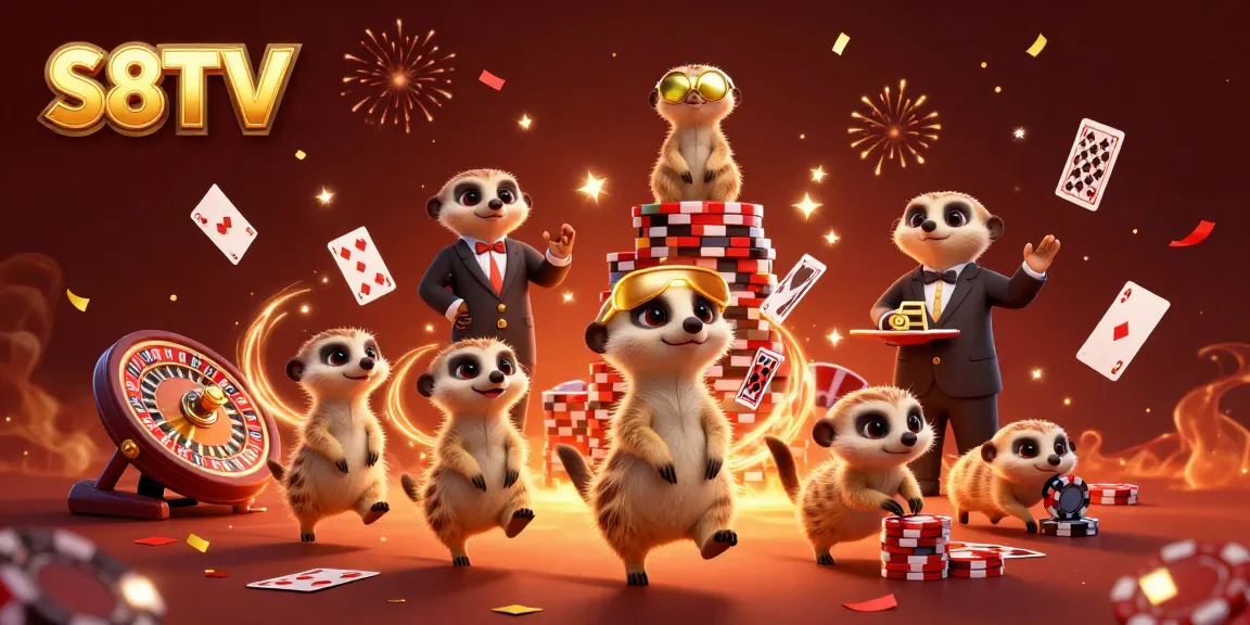S8TV engages bettors with dynamic characters in a lively casino atmosphere.