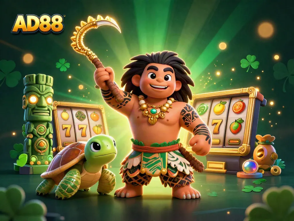 Experience thrilling jackpots at AD88 with vibrant 3D characters in an exciting casino atmosphere.