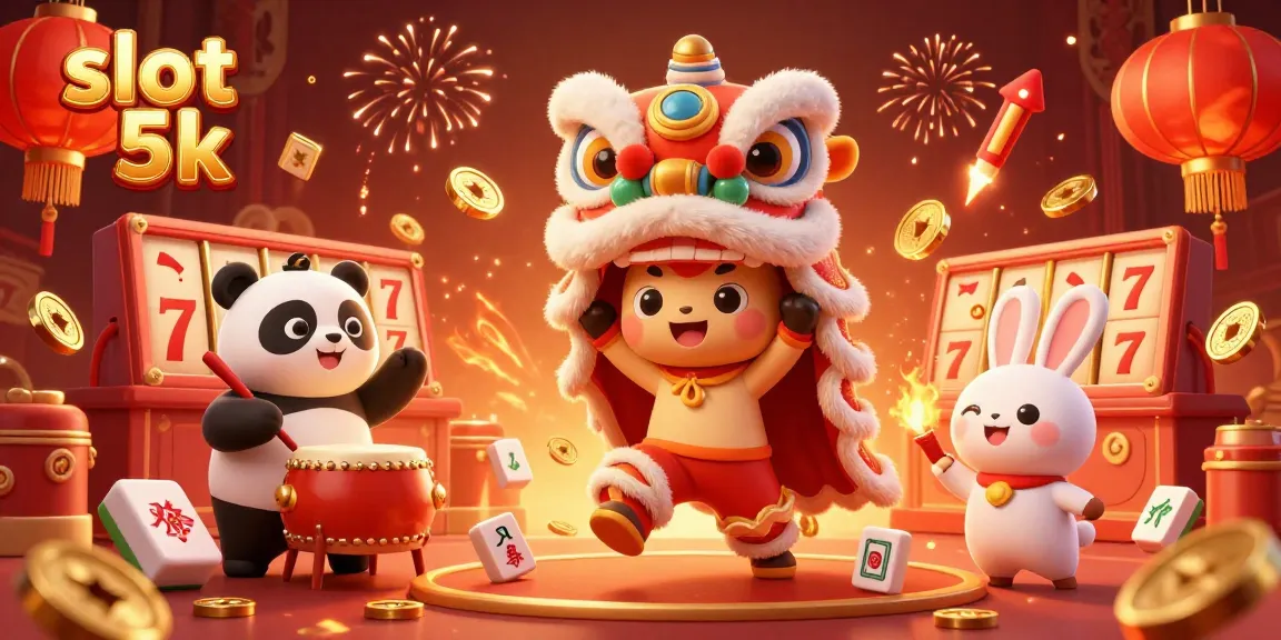 Spin the slot 5k reels to win big in this vibrant casino-themed illustration.