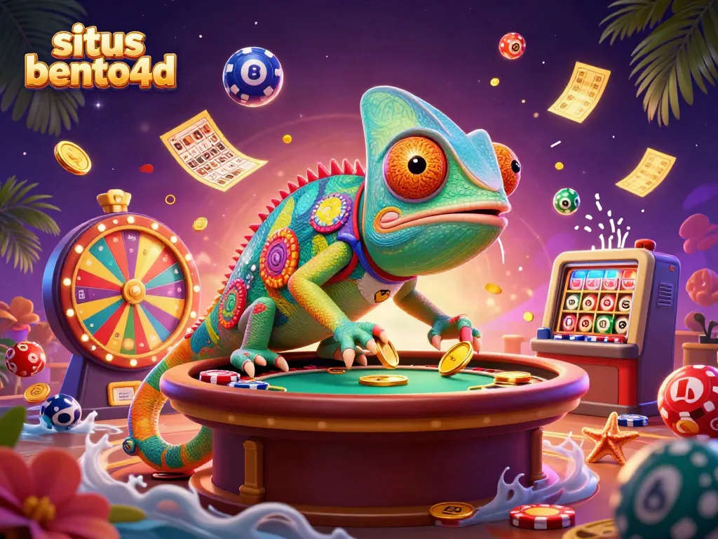Play and win on situs bento4d with vibrant casino elements and colorful lottery fun.