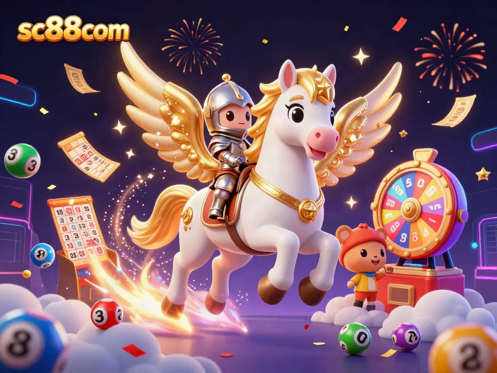 Enjoy dynamic gaming action at sc88com with vibrant lottery elements and celebratory effects.