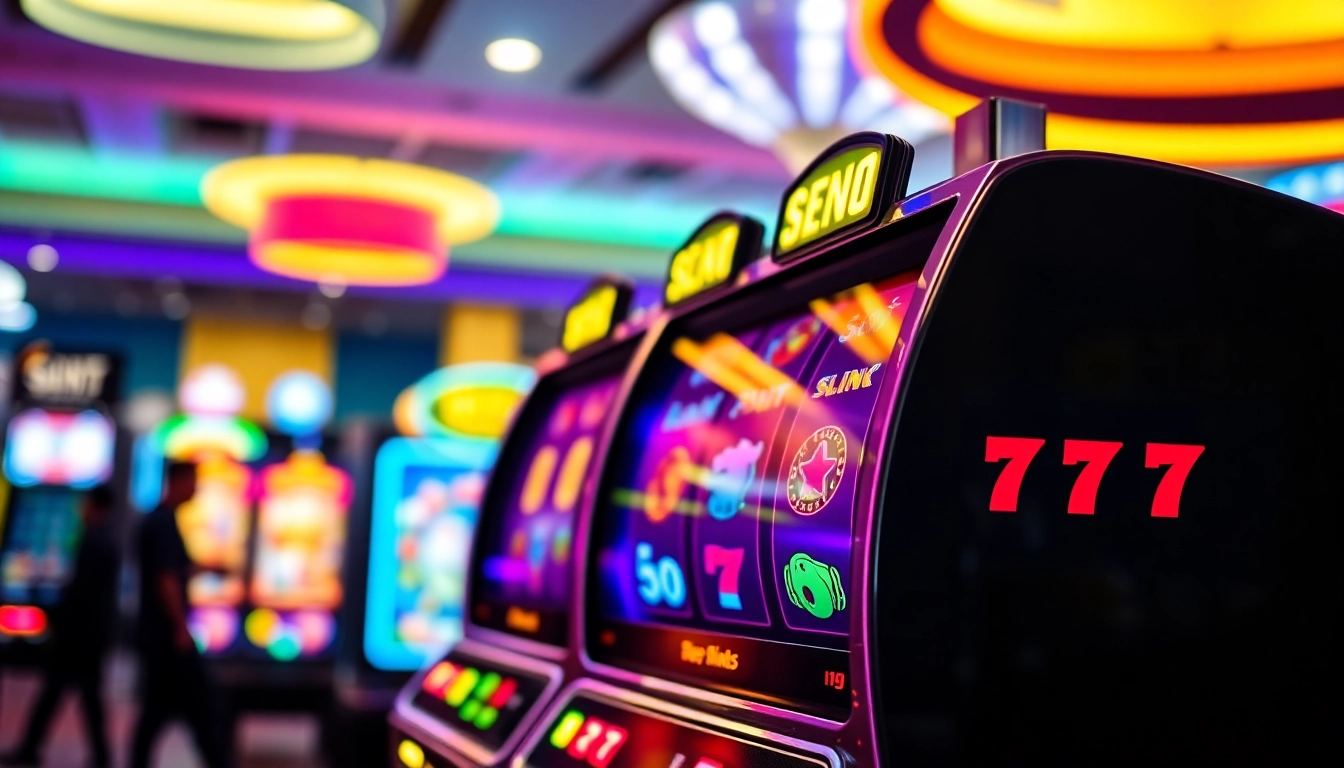 Jelajahi slot demo di mesin slot yang berkilauan dan penuh warna