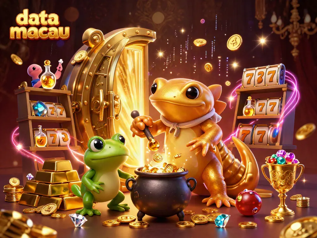 Melihat data macau yang akurat dengan ilustrasi kasino digital penuh warna dan rinci.