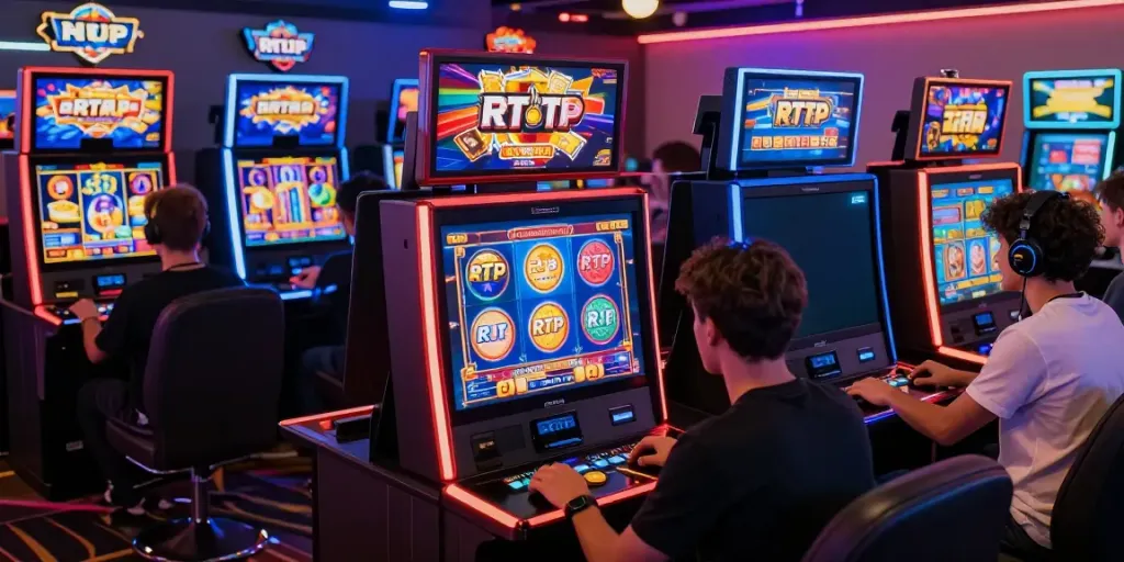 BUKUMIMPI138 menampilkan pemain di lobi slot gacor dengan suasana gaming yang energik.
