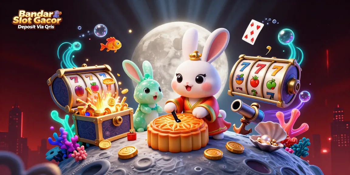 Explore Bandar Slot Gacor Deposit Via Qris with a vibrant scene of rewards and gaming excitement.