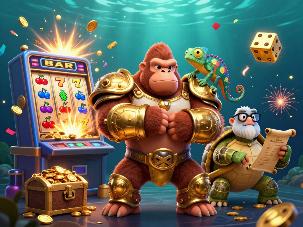 Experience exhilarating casino action with man88's thrilling jackpot scene featuring vibrant characters and dynamic game elements.