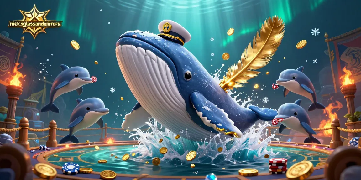 Experience vibrant casino thrills with nicksglassandmirrors in a dynamic underwater illustration.