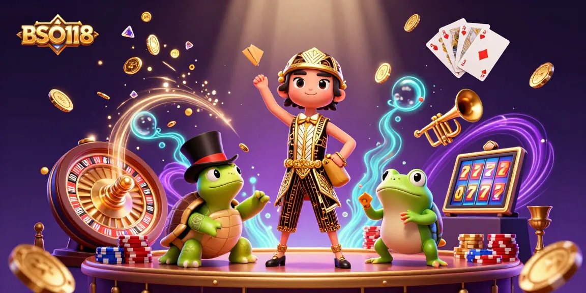 Experience dynamic gaming action with BSO118 featuring a speakeasy scene alive with coins and cards.