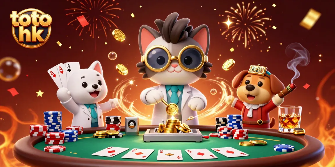 Mainkan toto hk secara menyenangkan dengan ilustrasi 3D yang dihasilkan, menampilkan perilaku karakter yang penuh semangat dalam suasana kasino.